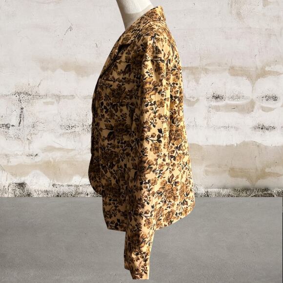 Free People NWT Cali Floral Print Boxy Single Breasted Blazer Size Medium - Picture 4 of 7